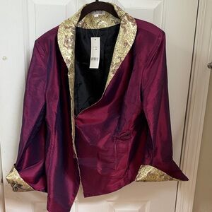 Elegant Purple and Gold Women's Jacket